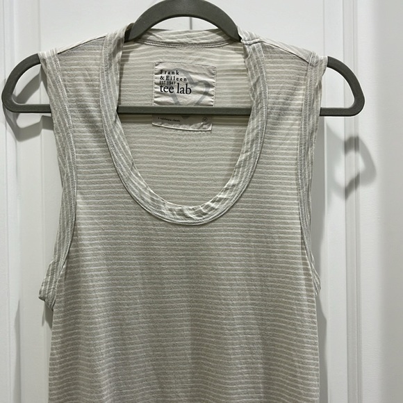 Frank & Eileen Tee Lab Base Layer Striped Scoped Neck Tank Top Sz XS - Picture 2 of 5